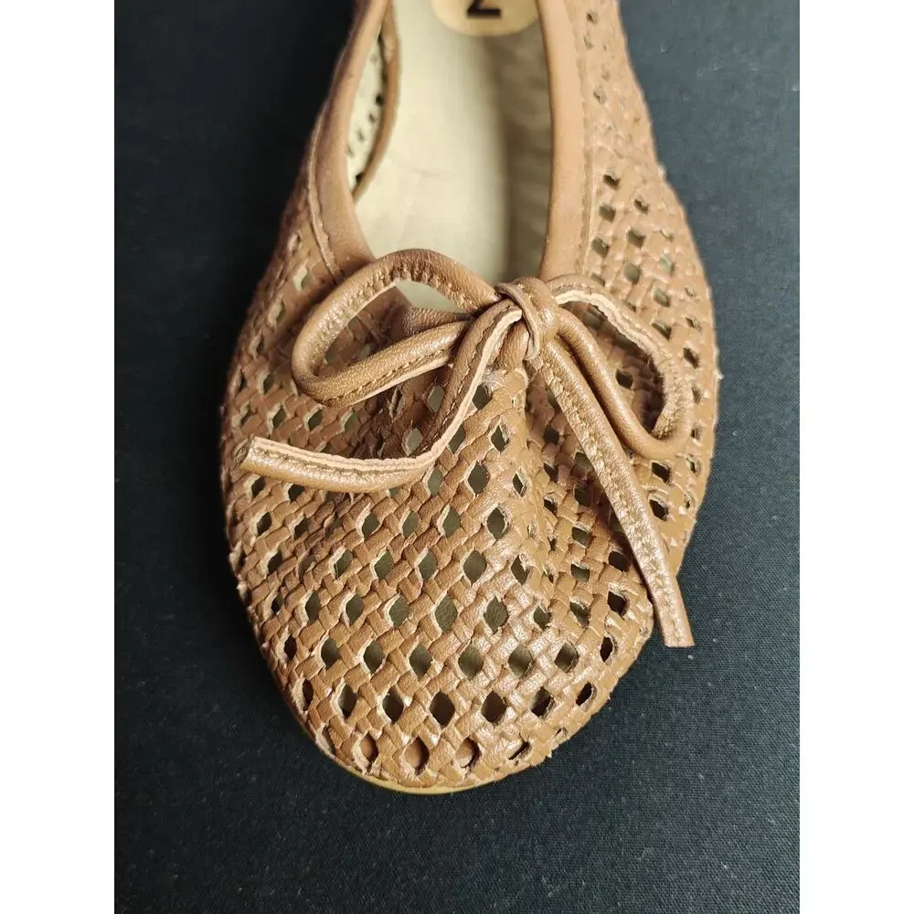 BRUNO MAGLI Women's 7 / 37 Janina Woven Flats Leather New